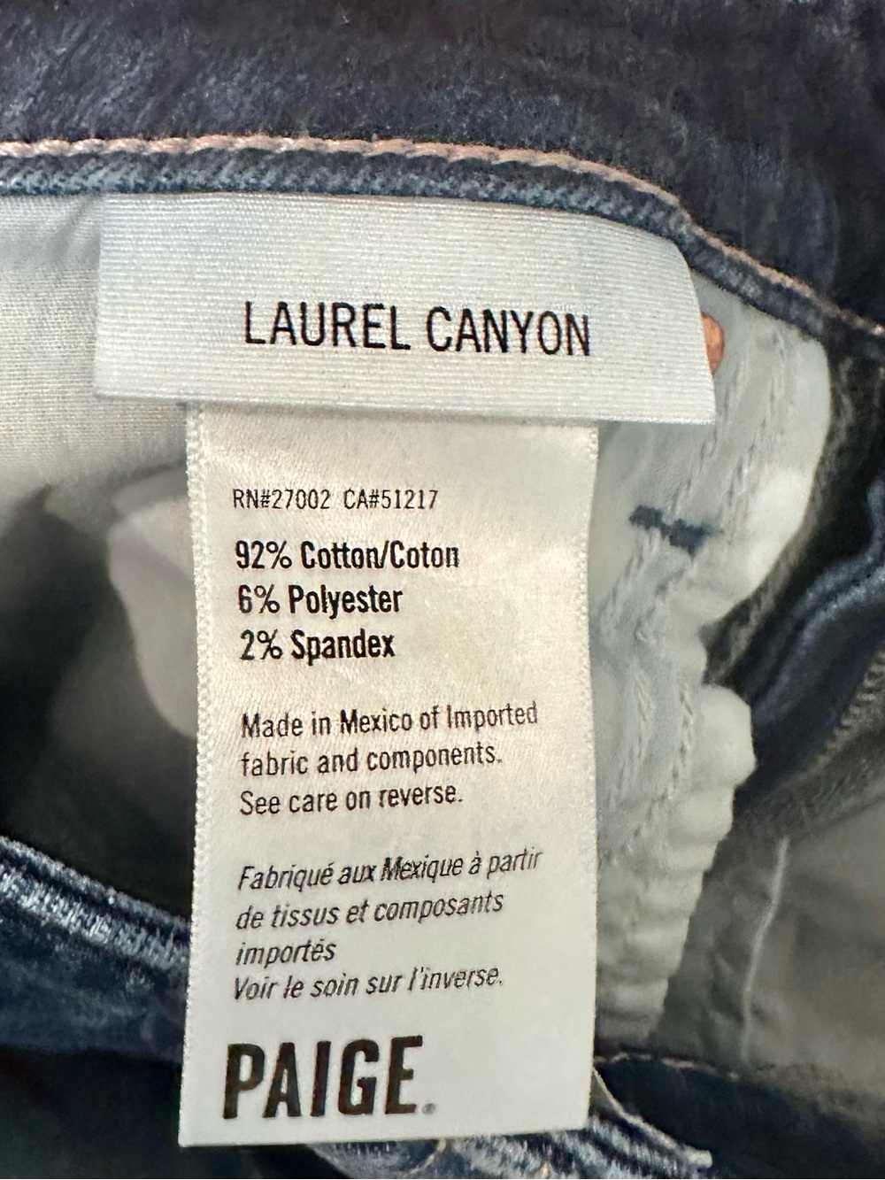 PAIGE High Rise Laurel Canyon Bootcut Jeans – Size 27 - Picture 6 of 6